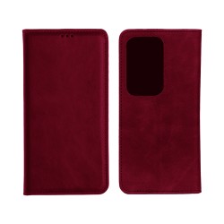 Funda Abatible de Cuero con Bolsillo Interno para Oppo Reno13 Pro Rojo Funda Abatible de Cuero con Bolsillo Interno para Oppo Reno13 Pro Rojo