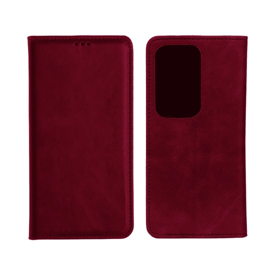 Capa Flip de Couro com Bolso Interno para Oppo Reno13 Pro Vermelho Capa Flip de Couro com Bolso Interno para Oppo Reno13 Pro Vermelho