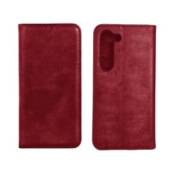 Leather Flip Cover with Internal Pocket For Samsung Galaxy A05S Red Leather Flip Cover with Internal Pocket For Samsung Galaxy A05S Red