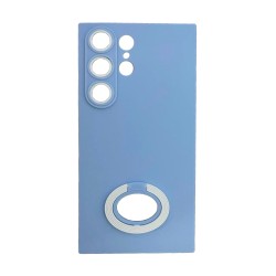 Silicone Case with Support Ring for Samsung Galaxy S23 Ultra Sky Blue Silicone Case with Support Ring for Samsung Galaxy S23 Ultra Sky Blue