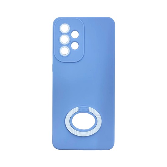 Silicone Case with Support Ring for Samsung Galaxy A23 5g Sky Blue