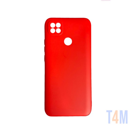 Capa de Silicone com Moldura de Câmera para Xiaomi Redmi 10a/9c Vermelho