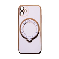 Capa de Silicone Dura com Protetor de Câmera e Anel de Suporte para Apple iPhone 11 Branco Capa de Silicone Dura com Protetor de Câmera e Anel de Suporte para Apple iPhone 11 Branco