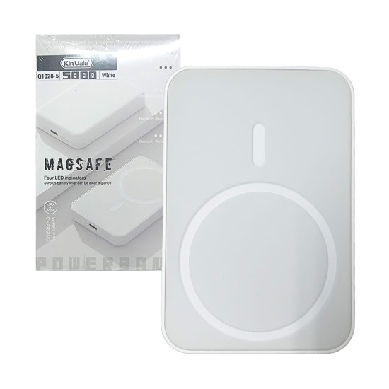 Kin Vale Magnetic Power Bank Q1028-5 5000mAh White Kin Vale Magnetic Power Bank Q1028-5 5000mAh White