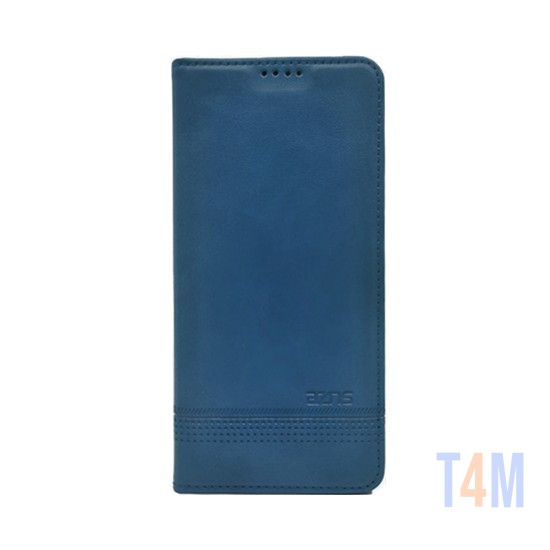 Capa de Couro Flip com Bolso Interno para Samsung Galaxy S23 Plus Azul