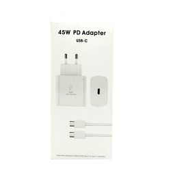 SAMSUNG CHARGER ADAPTER EP-TA800NB EGEU TYPE-C TO TYPE-C WITH CABLE 5A 45W WHITE SAMSUNG CHARGER ADAPTER EP-TA800NB EGEU TYPE-C TO TYPE-C WITH CABLE 5A 45W WHITE
