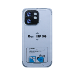 Capa de Silicone Dura para Oppo Reno 15F 5G Transparente