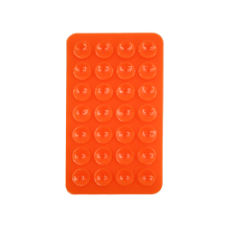 Ventosa Retangular Silicone para todos os smartphones Laranja