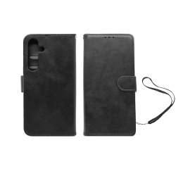 Leather Flip Cover with Internal Pocket for Samsung Galaxy A27 Black