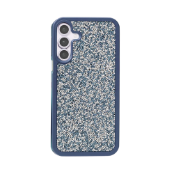 Capa Duro designer com cristais de diamante para Samsung Galaxy A26 Azul