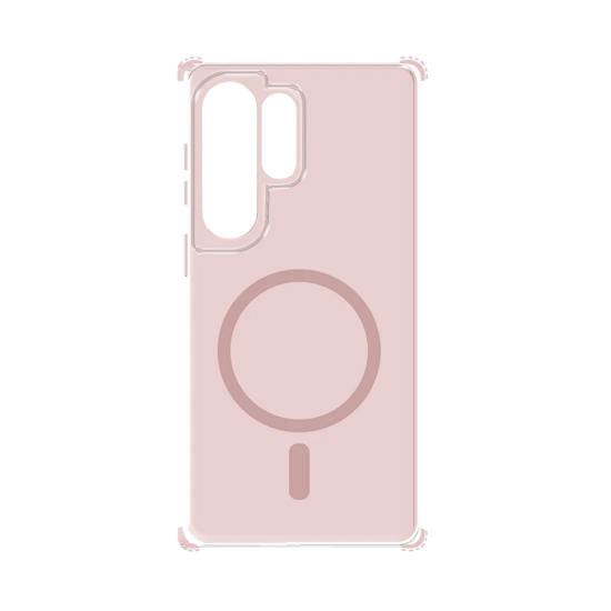 Designer Hard Case with Magnetic Urban Bumper For Samsung Galaxy S26 Ultra Pink