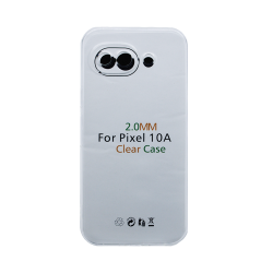 Capa de Silicone Dura com Moldura de Câmera para Google Pixel 10A Transparente