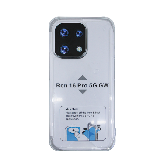 Capa Duro de Silicone para Oppo Reno 16F 5G Transparente